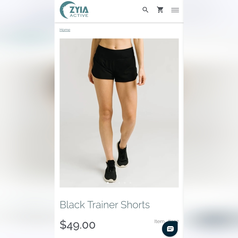 Zyia Black Trainer Shorts